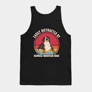 Easily Distracted By Bernese Mountain Dog Tank Top